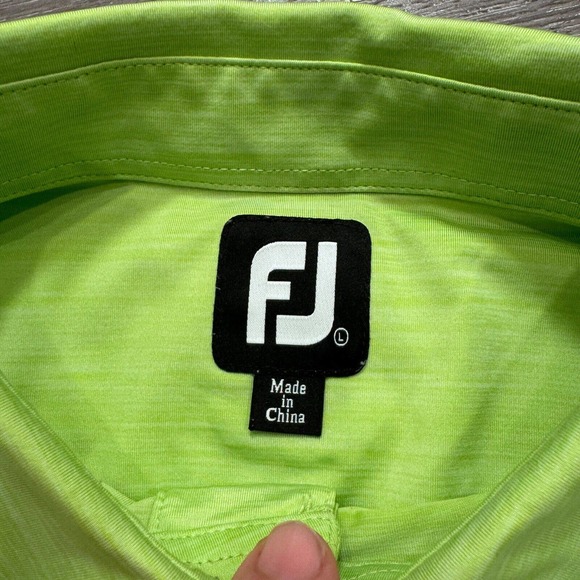 FootJoy Polo Shirt Large Green Outdoor‎ Performance Golf Adult Golfer Preppy - Picture 5 of 10